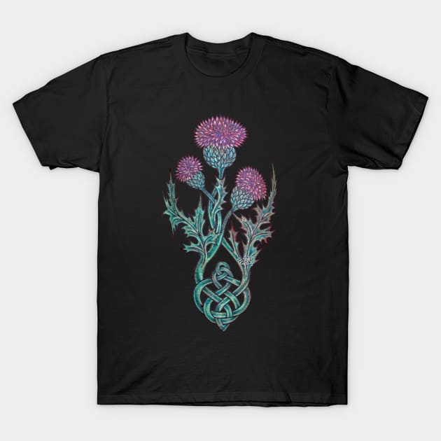 Queen Thistle Celtic Knot T-Shirt by patfish